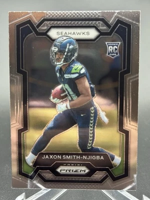 2023 Jaxon Smith-Njigba Panini Prizm Rookie Base RC Card #390 Seattle Seahawks - Image 1 of 2