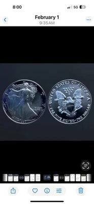 1990 Walking Liberty American Eagle Silver Dollar 1 oz .999 fine silver - Image 1 of 2