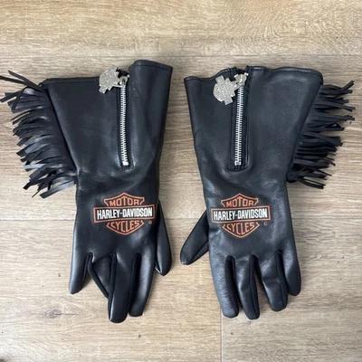Guantes de imitación de cuero Harley Davidson vintage dama talla: PEQUEÑOS USADOS EN EXCELENTE ESTADO Foto 1 de 4