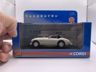 Vanguards Corgi 1:43 Austin Healey 100-six Old English White VA05105 - Image 1 of 4