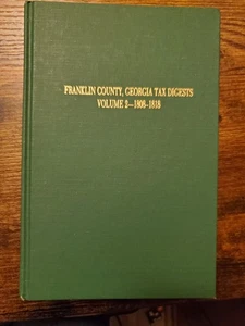 Franklin County GeorgiaTax Digests Volume 2 1808-1818 Very Good Hardback - Bild 1 von 5