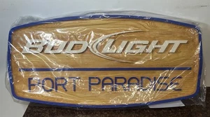 NEW 2009 Bud Light Paradise Plastic Sign Party Cruise Anheuser Busch Advertising - Picture 1 of 11