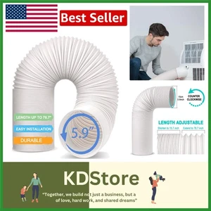 Universal Adjustable Air Conditioner Vent Hose - Durable, Flexible, Easy Install - Picture 1 of 8
