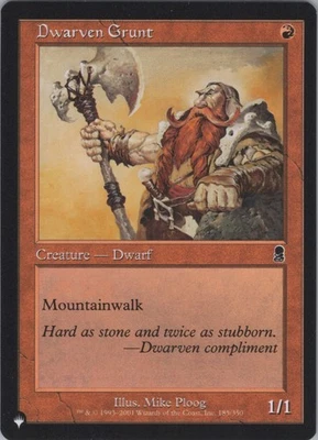 MTG Normal Dwarven Grunt C The List Reprints 185/350 NM - Image 1 of 2