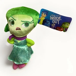 "Muñeca de peluche Disney Pixar Inside Out Disgust con bolsillo con cremallera 8""" - Imagen 1 de 12