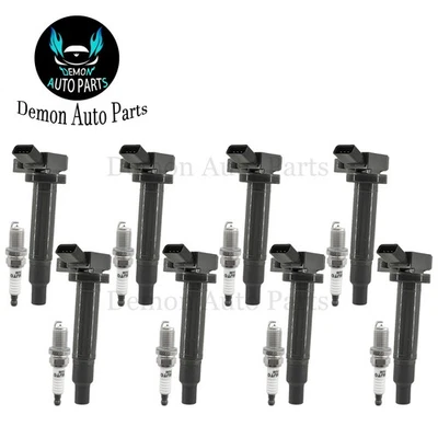 Bobina de encendido y bujía 8 piezas para Toyota Tundra 2000-2009 4,7 L V8 Foto 1 de 4