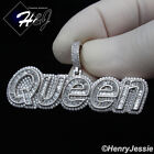 925 Sterling Silver Gold Plated/silver Cz "boss King Queen" Letter Pendant*sp323