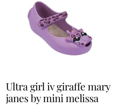 Nuevo en caja Mini Melissa Talla 5 Ultragirl IV Jirafa Púrpura Foto 1 de 2
