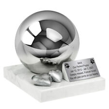 Pet Urns For Small Dogs, Pet Urns Marble and Stainless Steel, Memorial Pet Urns