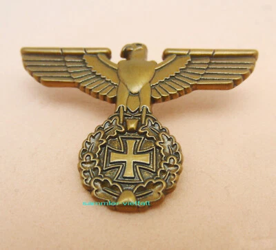 MARKENLOS Pin REICHSADLER u. EISERNES KREUZ Militaria EK Butterfly Verschluss - 411