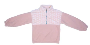 Love Glam Girl Celine Half Zip Sherpa Pullover Light Pink Jacket Girls Large - Picture 1 of 11