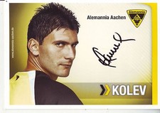 FOOTBALL player card TODOR KOLEV team ALEMANNIA AIX LA CHAPELLE signed