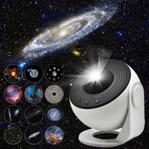 UK LED Galaxy Projector Starry Night Light Moon Star Sky Nebula Projection Lamp - Picture 1 of 24