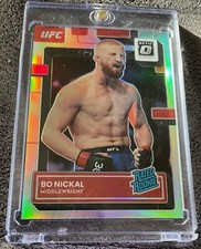 2023 UFC Donruss Optic Bo Nickal Rated Rookie Card Silver Holo Prizm No.120