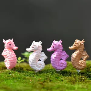 4 Quality Resin Seahorse Fish Tank Ornament Cake Topper Aquarium Decoration - Picture 1 of 15
