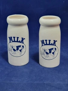 Pair Of Small Ceramic Milk Bottles - Picture 1 of 7