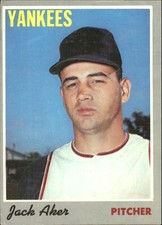 1970 Topps New York Yankees Baseball Card #43 Jack Aker - VG