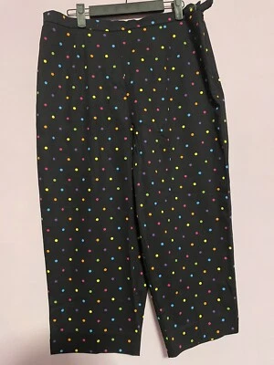 Pantalón corto negro informal estampado floral tiro medio Briggs New York para mujer talla 14 Foto 1 de 4