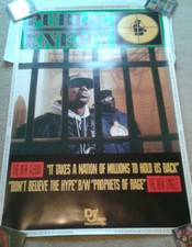 Public Enemy Takes a Nation of Millions original promo poster 1988 30x46 PE