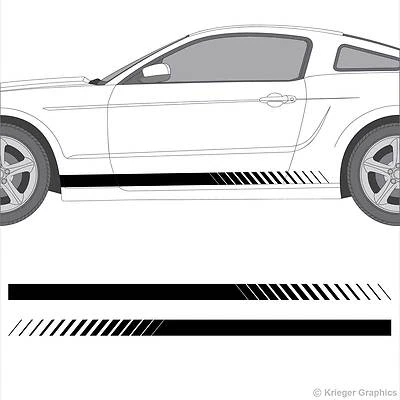 Universal 3M Vinyl Faded Rocker Panel Stripes for any Car or Truck DIY Decals - Image 1 of 4