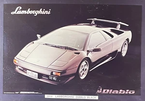 Poster vintage anni 90 Lamborghini Diablo nero 23" x 35" raro #3914 - Foto 1 di 1