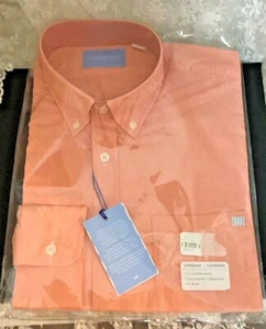 Camisa de vestir clásica de algodón Upperline Clothiers para hombre talla M melocotón - Imagen 1 de 11