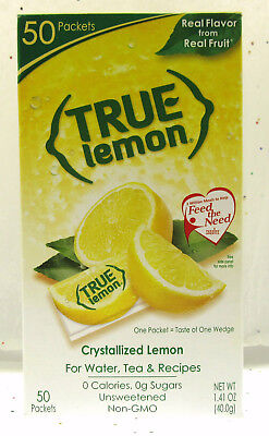 True Lemon ~ Crystallized Lemon ~  Real Flavor From Real Fruit ~ 50 Packets • 15.25€