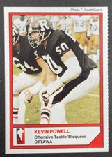 1984 JOGO McDonalds CFL Football - Kevin Powell - Ottawa Rough Riders