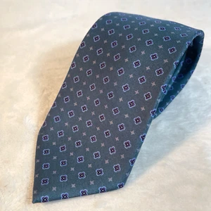 NWOT Bigi Cravatte Milano Italian 100% Handmade Silk Repp Turquoise Necktie Tie - Picture 1 of 11