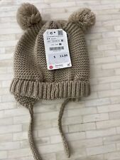 ZARA baby knit beanie with pompoms size 2-4