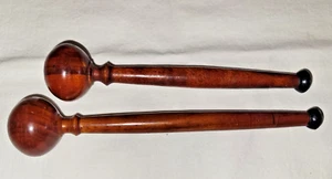 2 Vintage SEWING DARNING TOOLS Unusual Form  Wooden Darner - Picture 1 of 6