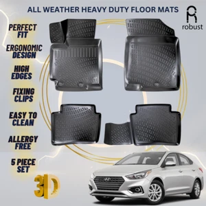 Floor Mats Liners For Hyundai Accent 2018-2023 All Weather Heavy Duty Car Rugs - Bild 1 von 9