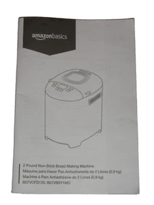 Manual OEM para máquina para hacer pan Amazon Basics B07VCFD13V modelo BM1349-UL-B - Imagen 1 de 4