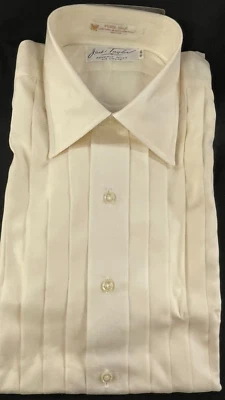 Jack Taylor Beverly Hills Off White Men's Tux Dress Shirt 15-34 100% Silk NWT - Image 1 of 4