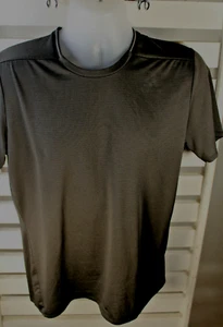Adidas Men's Shirt Size Medium Climalite Black Short Sleeve Crew Neck - Picture 1 of 8