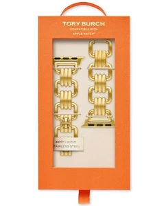 Tory Burch ELEANOR Gold Link Bracelet Apple Watch Strap 38mm 40mm 41mm TBS0071 - Zdjęcie 1 z 5