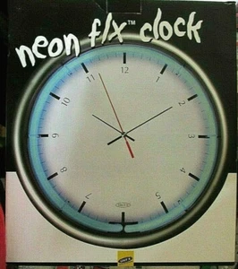 Reloj Lite Neon F/X pared, estante, montaje de mesa, adaptador para neón incl, PROBADO NUEVO - Imagen 1 de 9