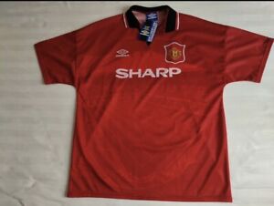 Authentic BNWT Manchester United 1995 1996 Home #24 Beckham XL Shirt Jersey