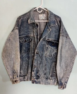 Chaqueta Denim Vintage Rainbow West Unisex XL Gran Tamaño Y2K Lavado Ácido Años 80 Leer Foto 1 de 4