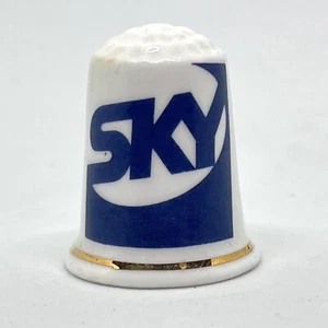 Sky tv advertising thimble - Vintage bone china media themed thimble - Picture 1 of 10