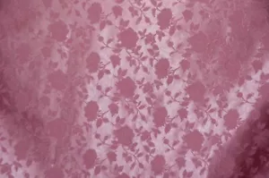 Rose Jacquard fabric Satin Floral drapery tablecloth 58" wide - Picture 1 of 1