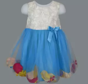 Flower Girl Dress Wedding Birthday Pageant Dresses Rose Petals Dress Size 4T - Picture 1 of 8