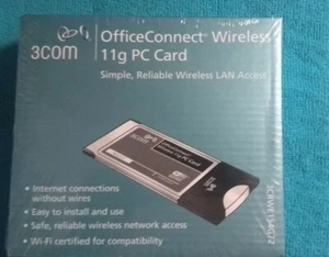 3Com OfficeConnect CardBus Wireless LAN 802.11g WiFi PC Card 3CRWE154G72 NEW Box - Picture 1 of 1