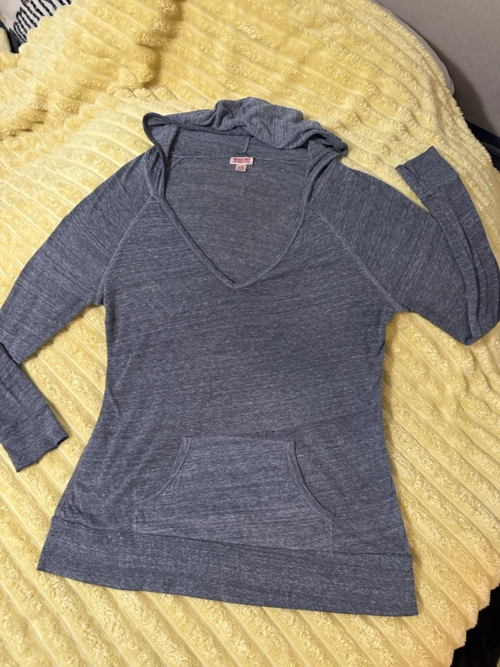 Womens, Massimo, Gray, Heather, Lightweight Hoodie Sweatshirt, Pullover Size Xl - Image 1 of 4