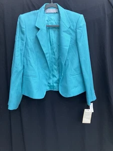 Vintage Evan Picone Turquoise Suit Jacket NWT Sz 10 - Picture 1 of 18
