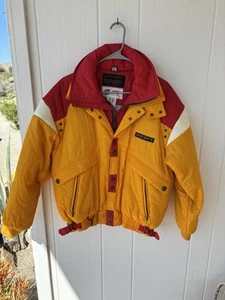 Amazing!! Descente Men's Ski Jacket Yellow & Red- Size Small - Picture 1 of 13