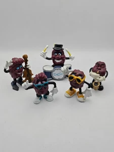 California Raisin Vintage 5 Figurine Band Set 1987-1988 Calrab - Picture 1 of 16