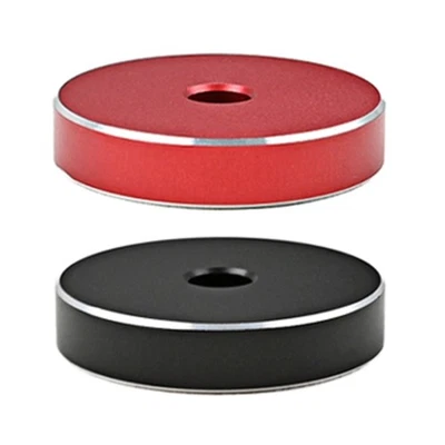 45 RPM Turntable Adapter Aluminum Red Black Color 7 inch Record Turntable - Image 1 of 4