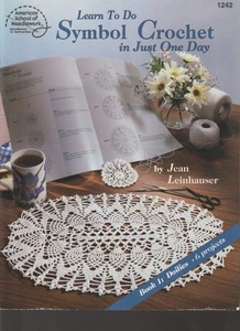 6 Projects Learn to Do Symbol Crochet in Just One Day - CROCHET PATTERN- Doilies - Picture 1 of 2