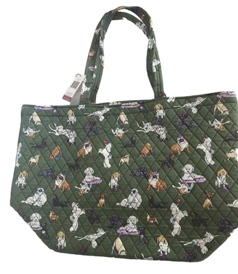 Bolso de Viaje DOGS Vera Bradley Dog Park GRANDE Grand Tote Nuevo con Etiquetas Foto 1 de 4